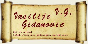 Vasilije Gidanović vizit kartica